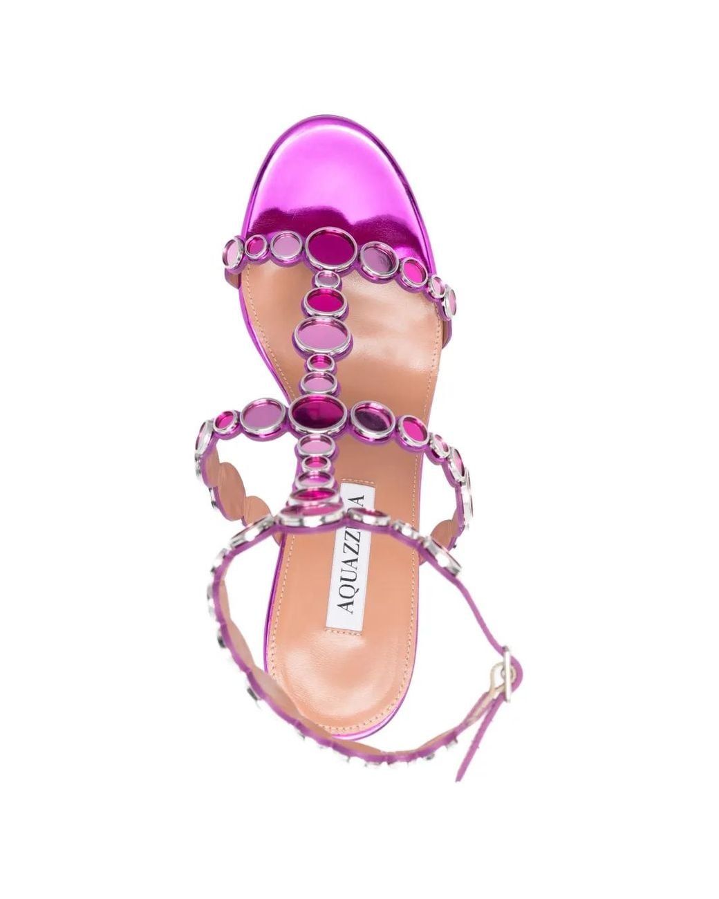 Aquazzura Pink Embellished Sandals