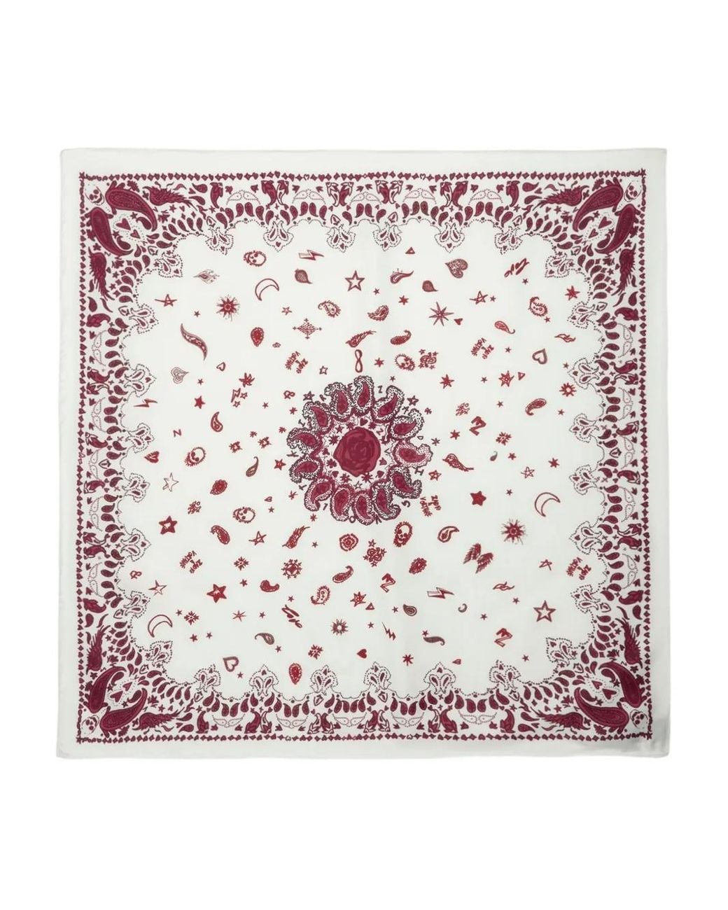 Zadig & Voltaire White Debbie 85 Scarf