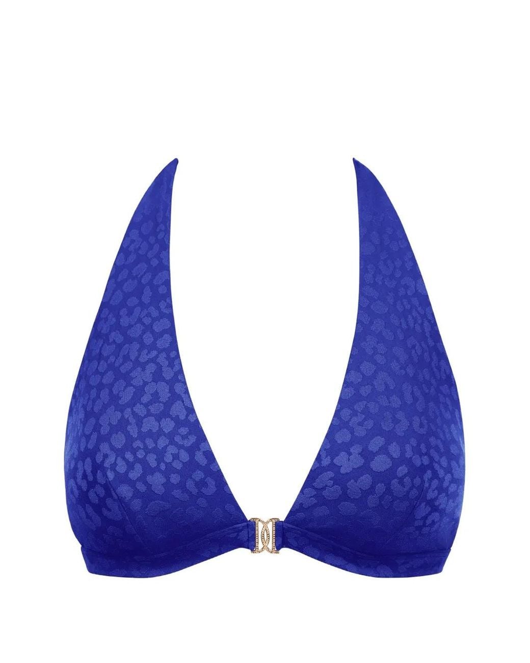Aubade Blue Colours Flow Leopard-Print Bikini Top