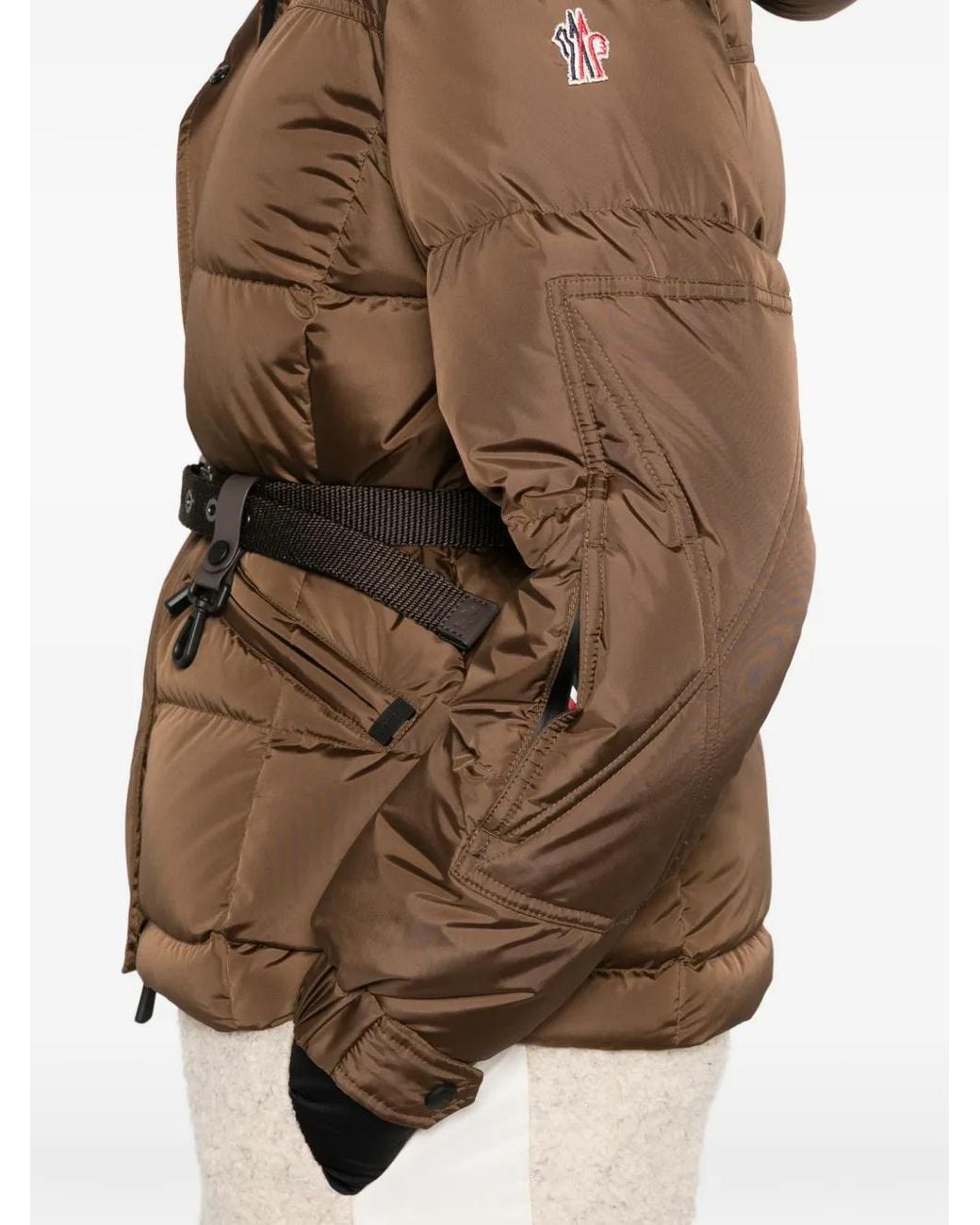 Moncler Brown Quilted Hood Jacket