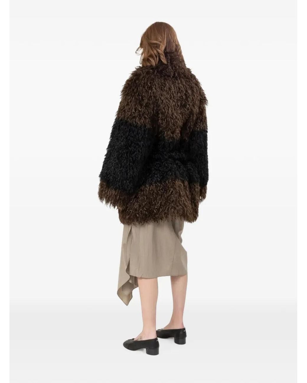 Entire studios Black Juno Faux-Fur Coat