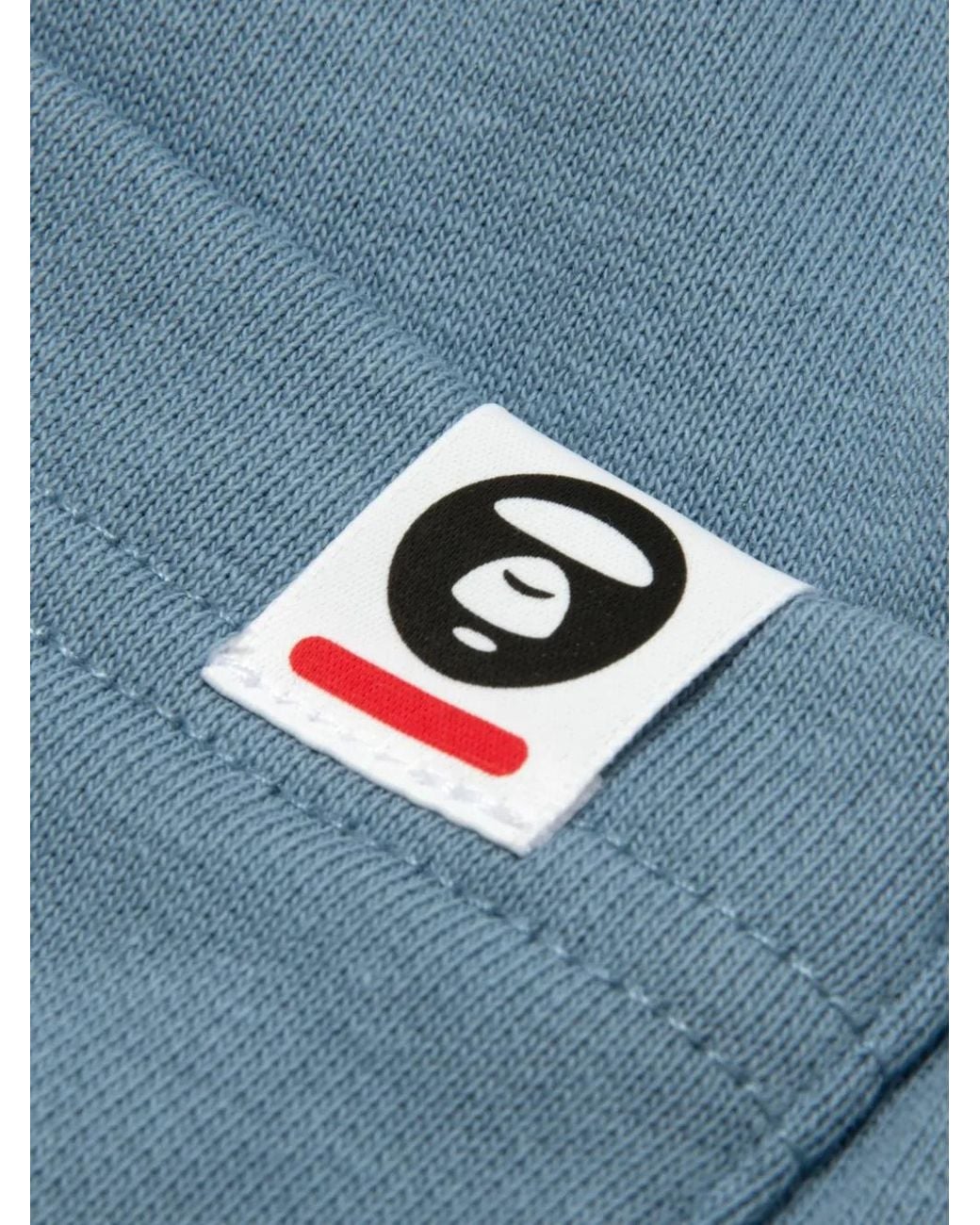 Aape By A Bathing Ape Blue Logo Shorts for men