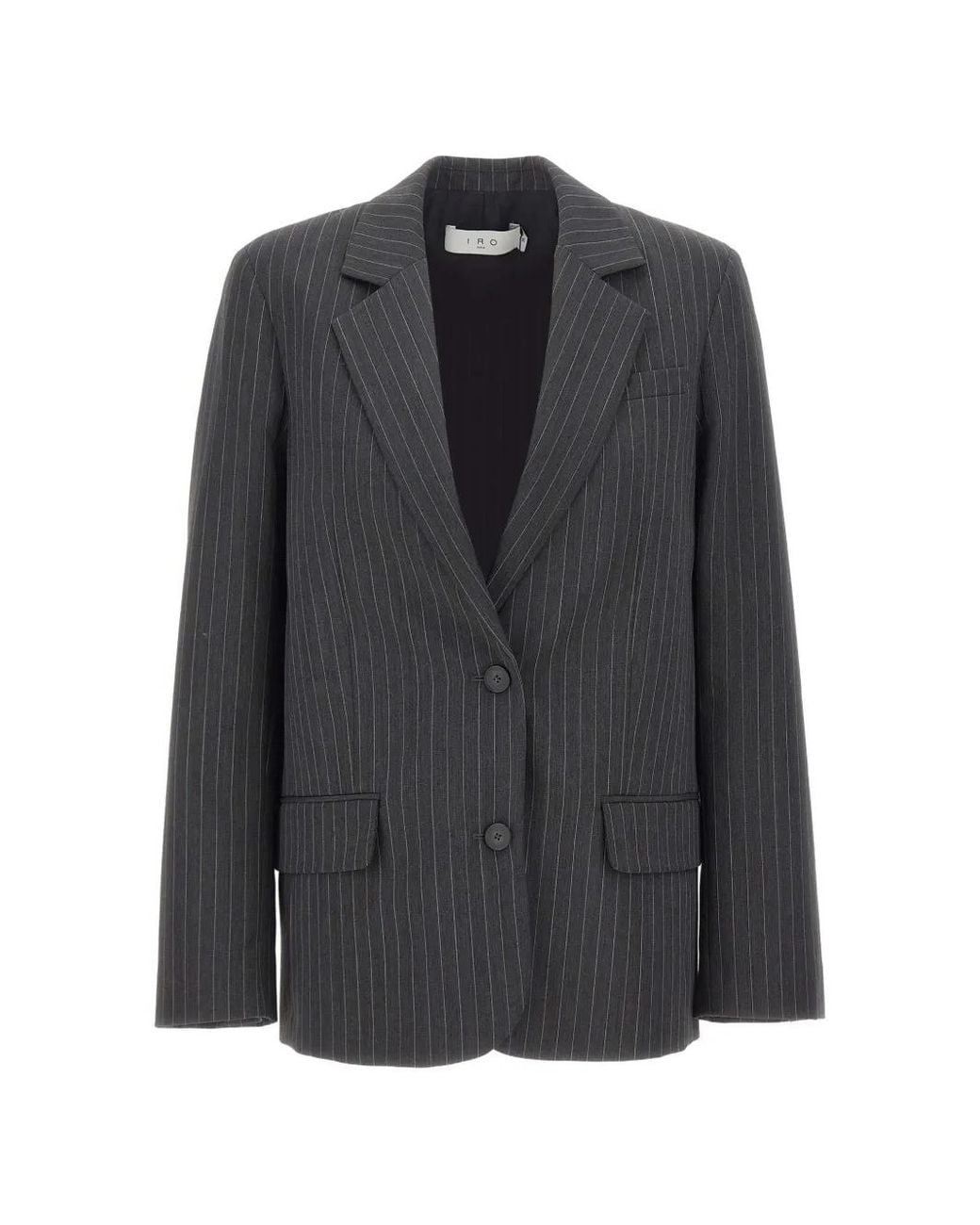 IRO Black Kamea Pinstripe-Pattern Blazer