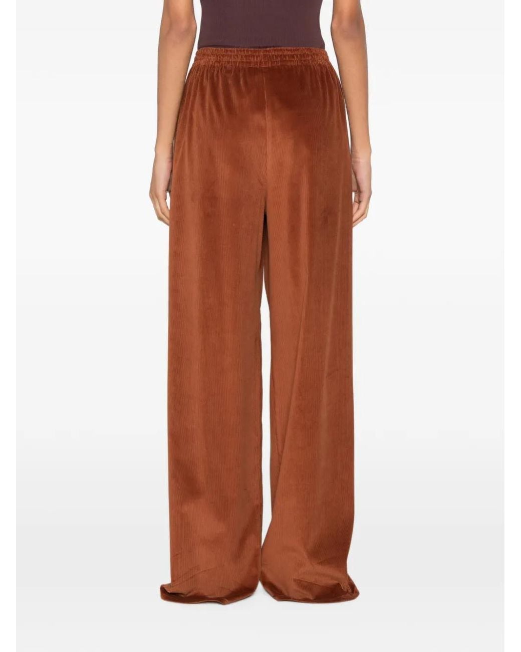 Dusan Brown Corduroy Wide-Leg Trousers