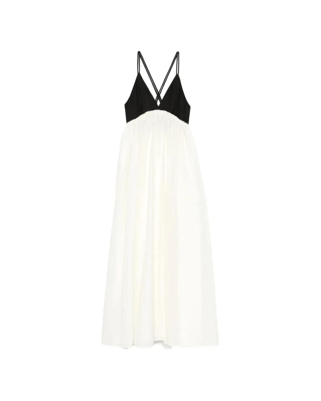 ELEH White V-Neck Maxi Dress