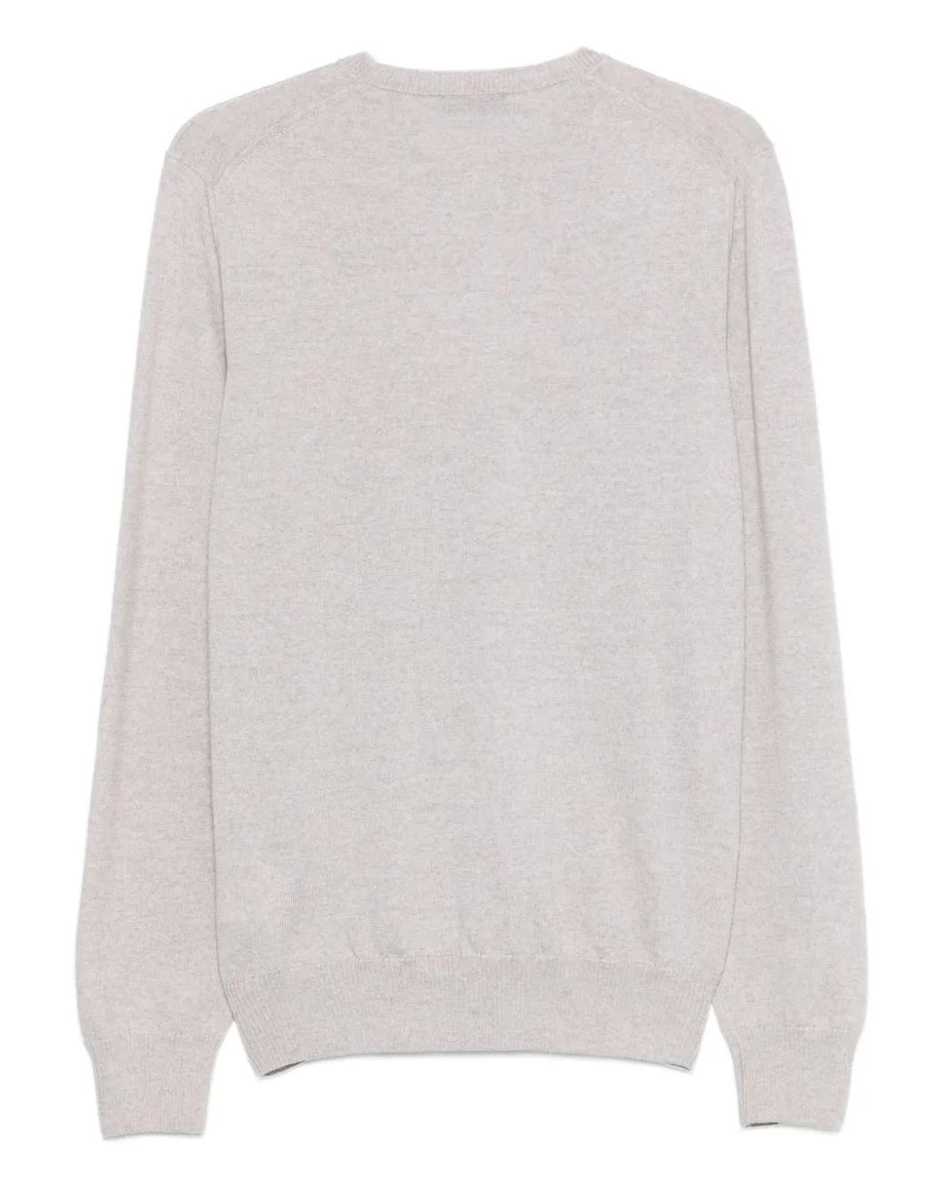 Fay White Crew-Neck Sweater for men