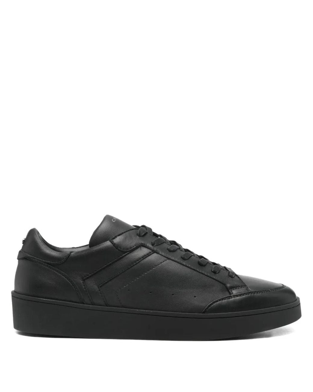 Canali Black Leather Sneakers for men
