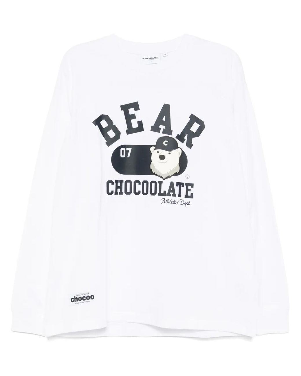 Chocoolate White Graphic-Print T-Shirt for men