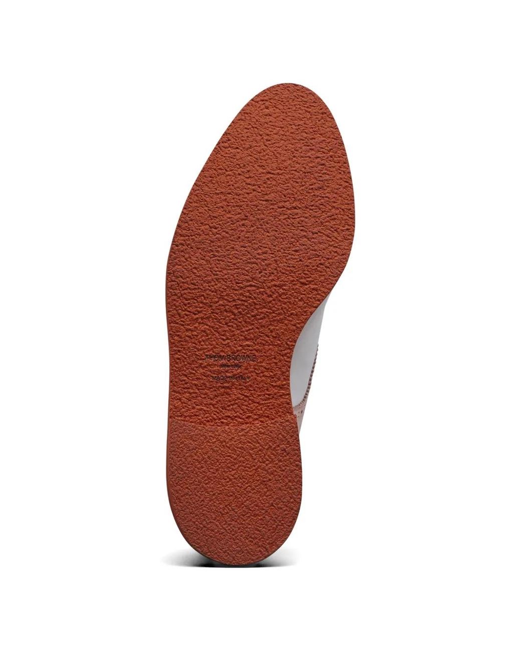 Thom Browne White Nubuck Saddle Shoes With Rubber Micro Soles for men