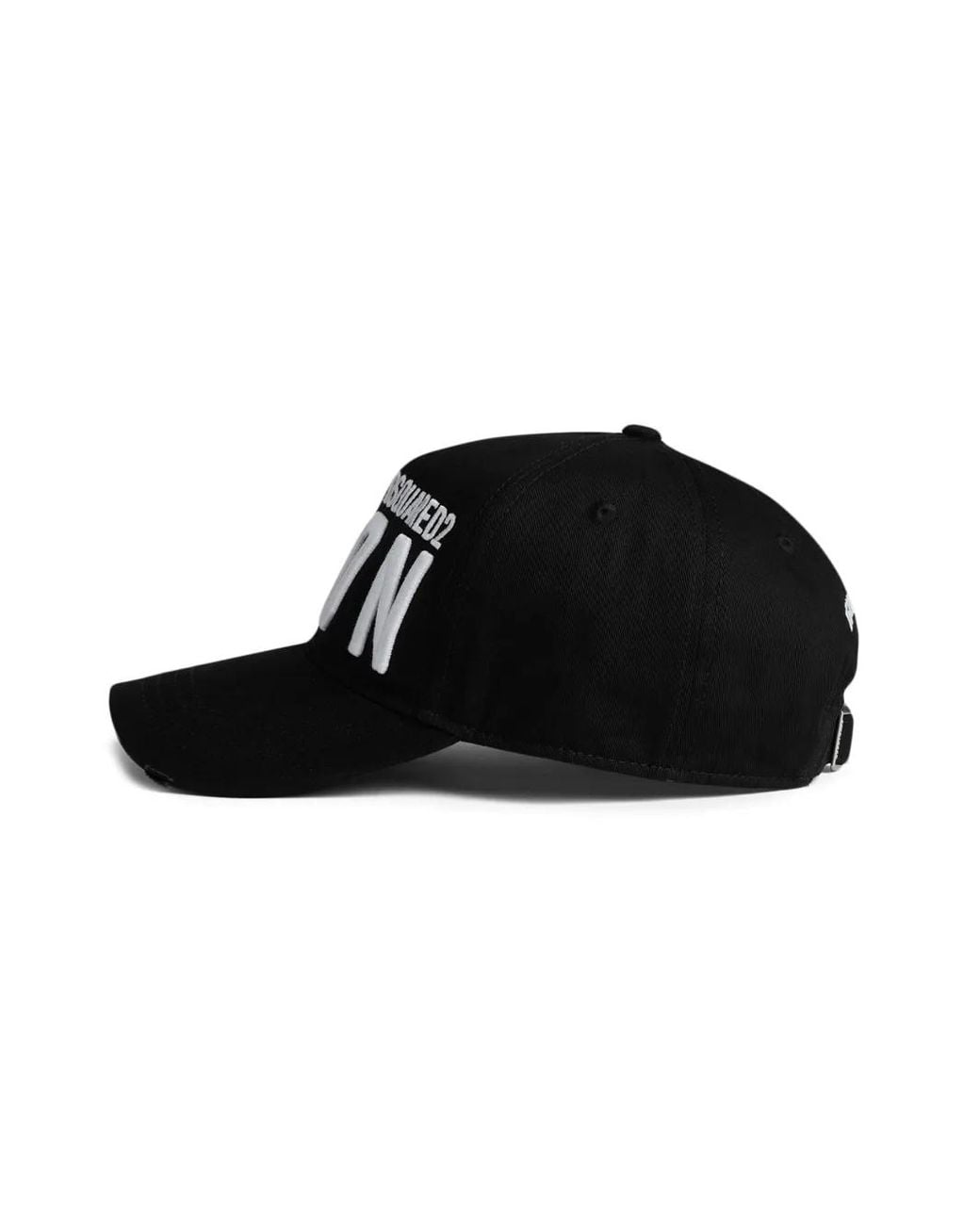 DSquared² Black Logo-Embroidered Baseball Hat for men