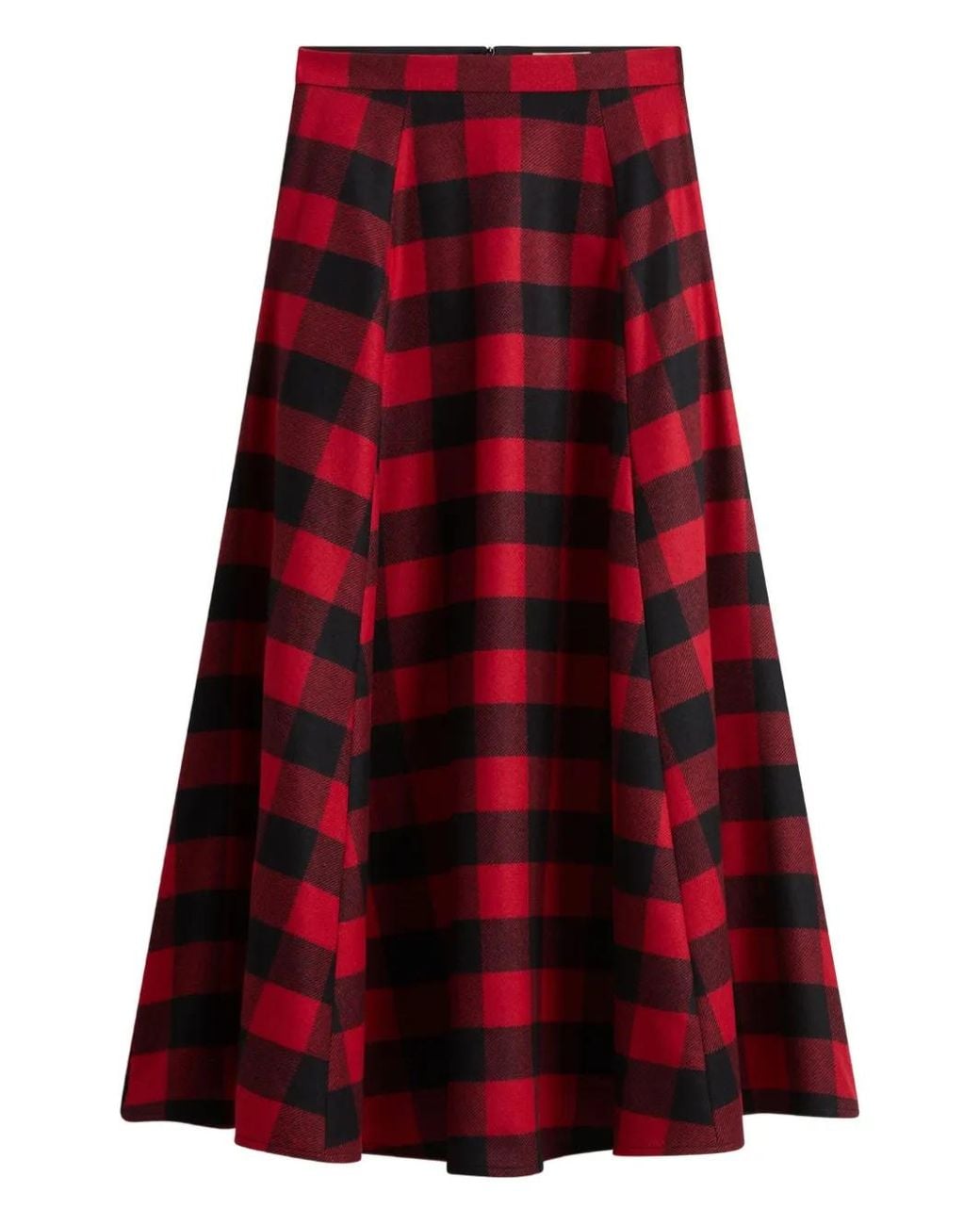 Woolrich Red Check Wool Skirt