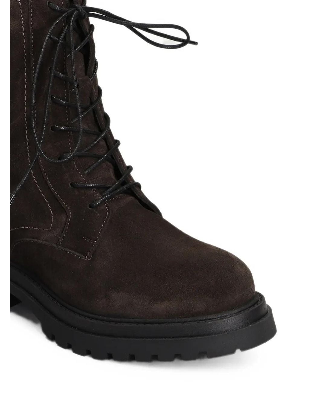 Bibi Lou Black Kael Suede Combat Boots