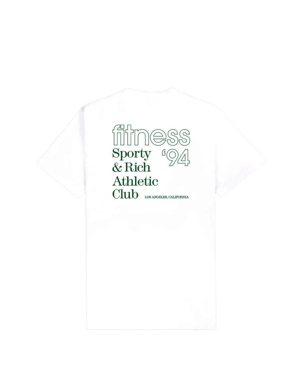 Sporty & Rich White Fitness 94 Logo-Print T-Shirt