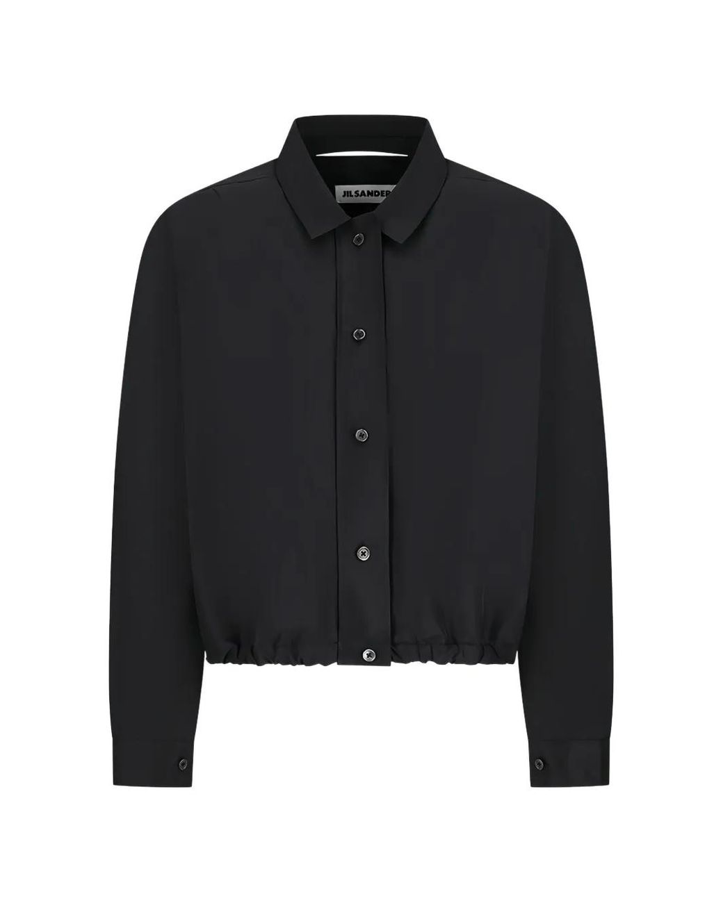 Jil Sander Black Elasticated-Hem Jacket