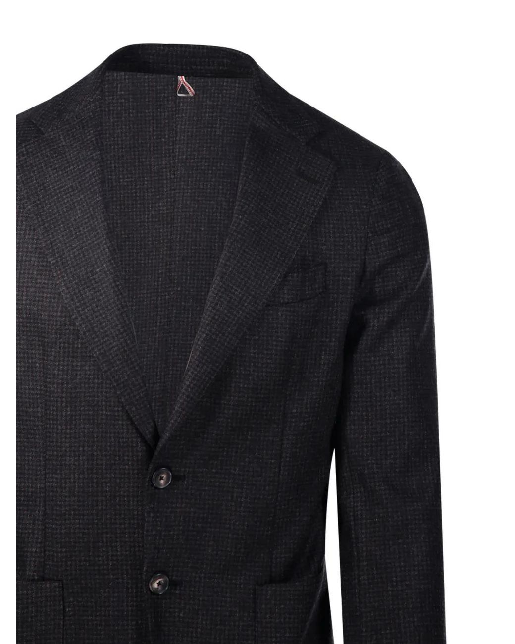 Santaniello Blue Front-Pocket Button Blazer for men