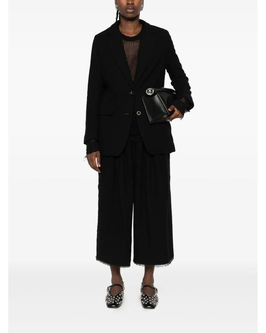 Uma Wang Black Two-Button Jacket