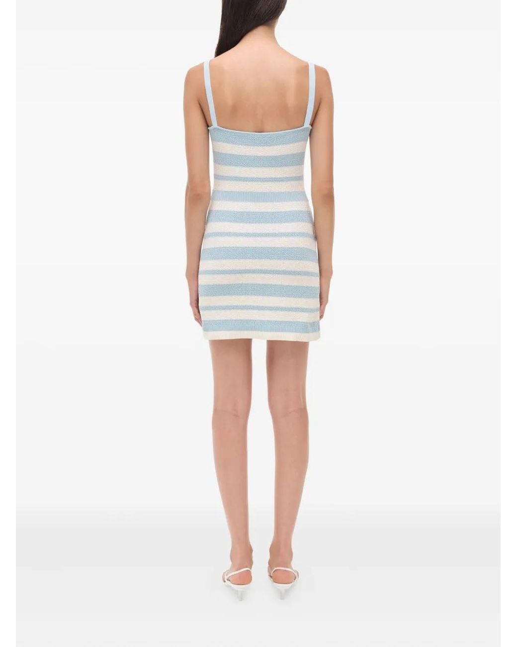 Jonathan Simkhai Blue Suvi Stripe Knit Mini Dress