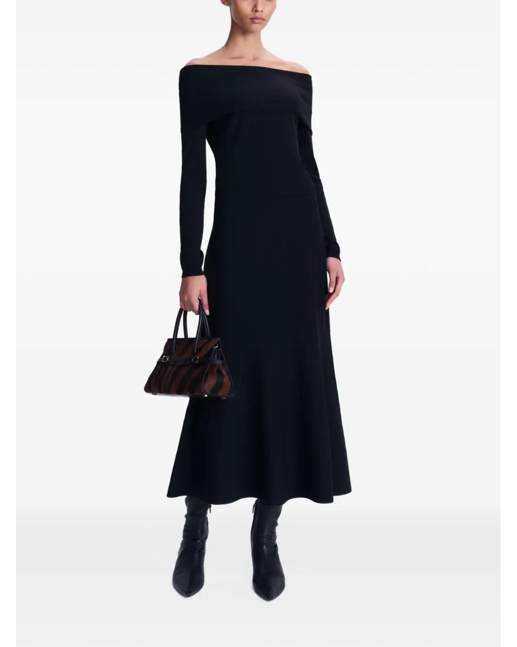 Jonathan Simkhai Black Delphia Off-Shoulder Sweater