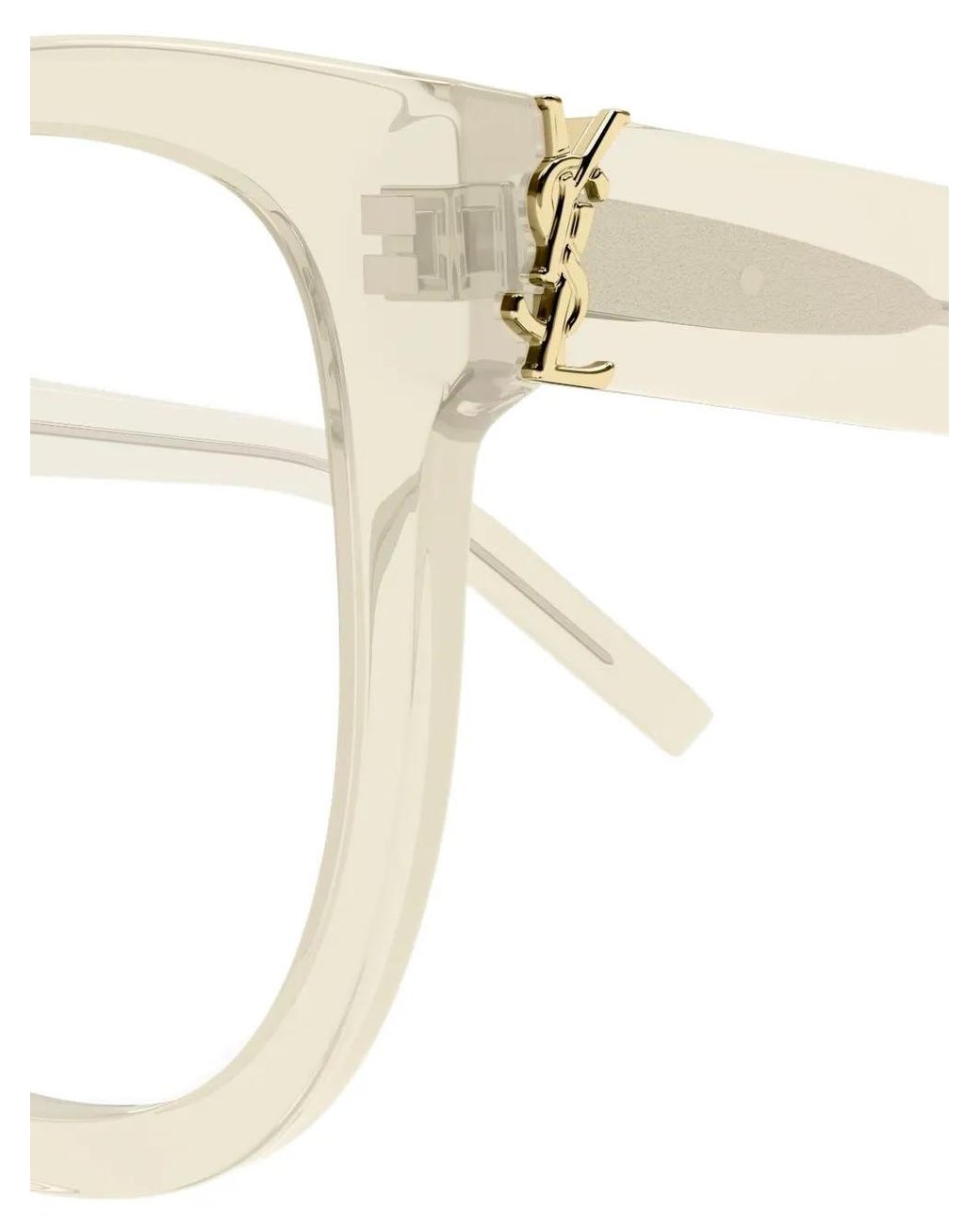 Saint Laurent Natural Geometric Logo Glasses