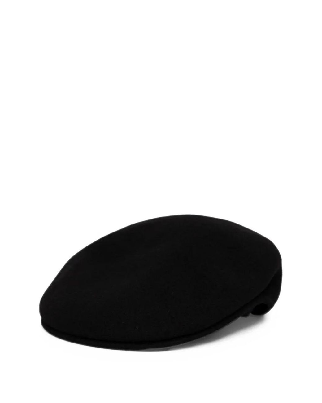 Kangol Black Wool 504 Logo-Embroidered Flat Cap for men
