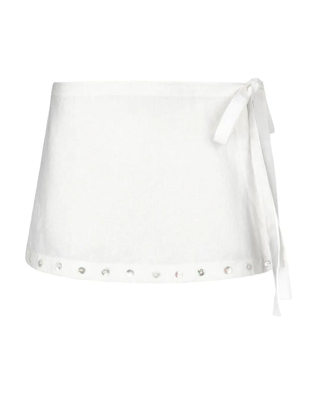 Staud Zandra Mini-Rok in het White