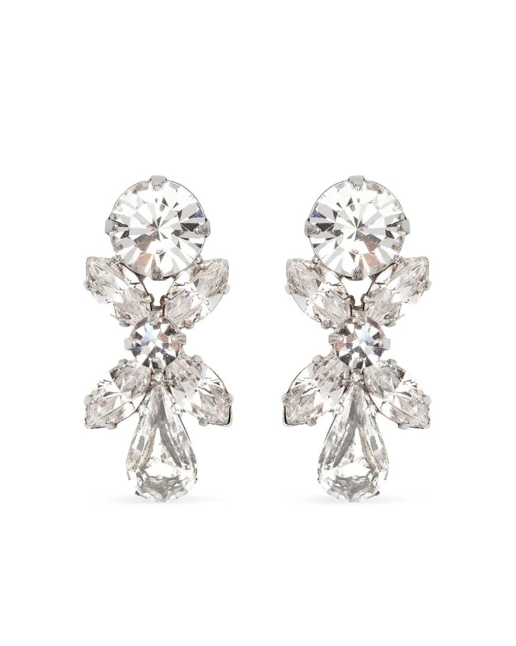 Jennifer Behr White Parker Earrings