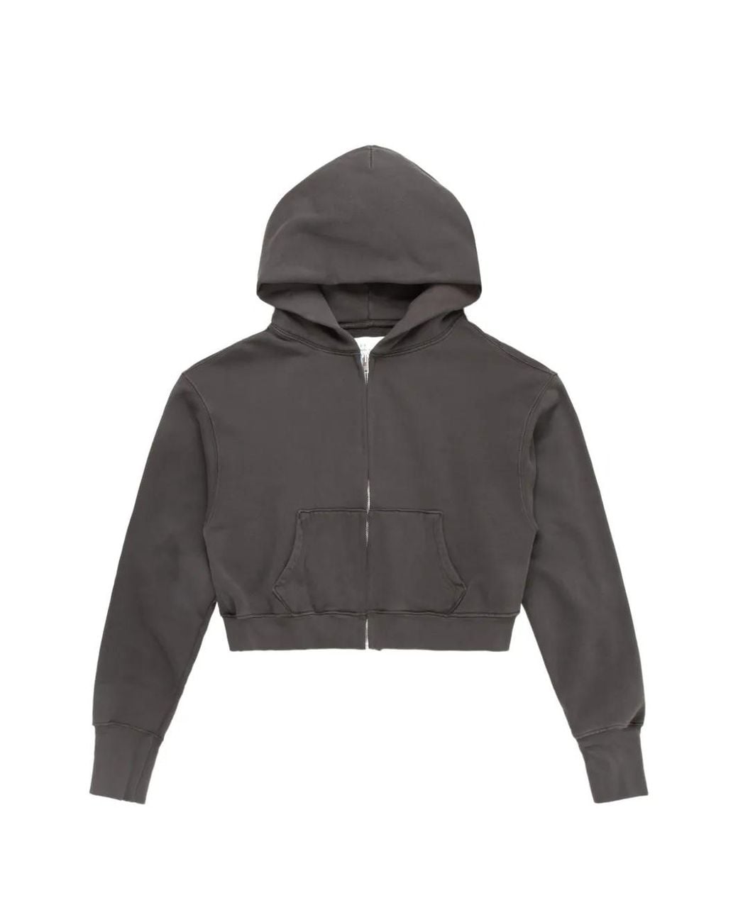 Les Tien Gray Zendaya Cropped Zip Hoodie