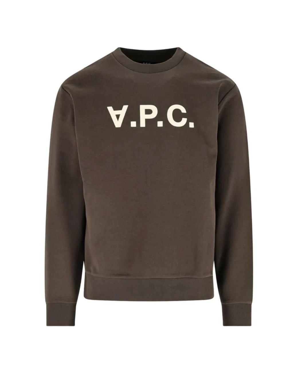A.P.C. Brown Logo-Print Sweater