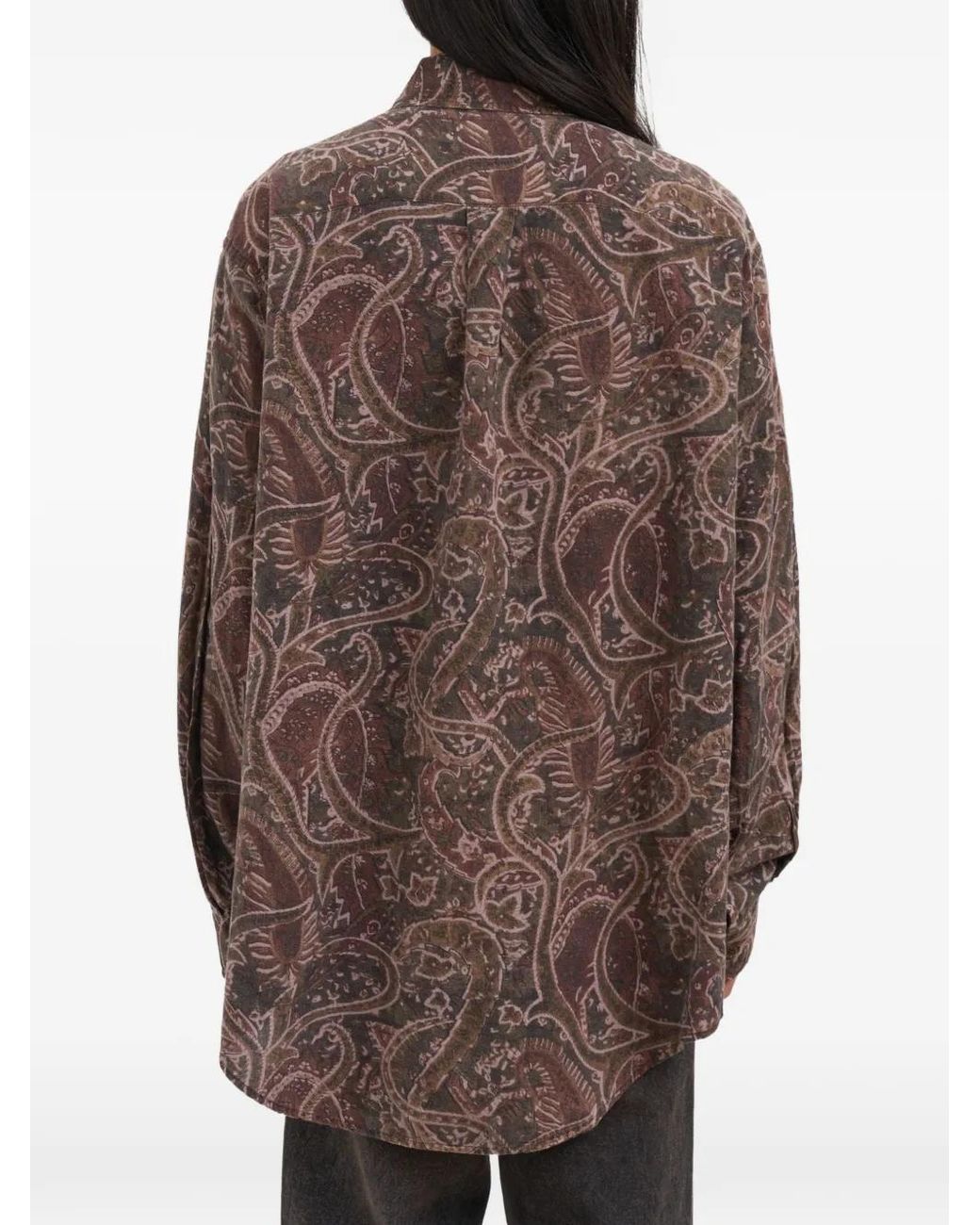 Our Legacy Brown Vast Snake-Print Shirt for men