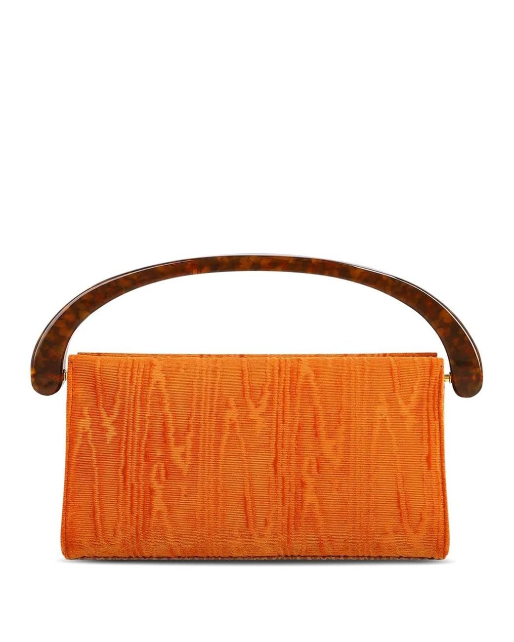 Dries Van Noten Orange Small Velvet Bag