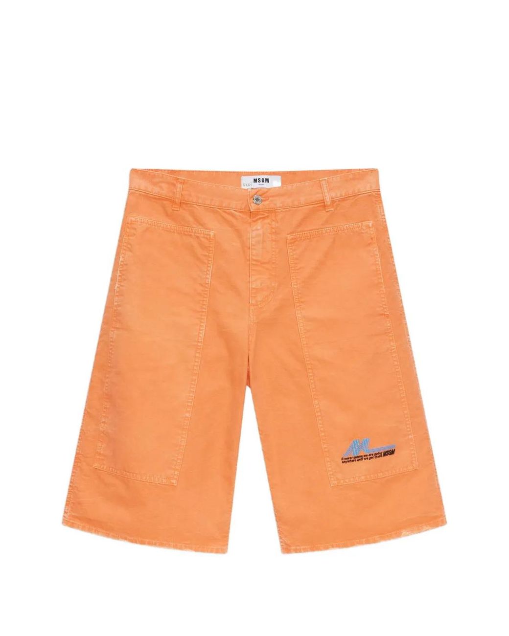 Shorts Denim di MSGM in Orange da Uomo