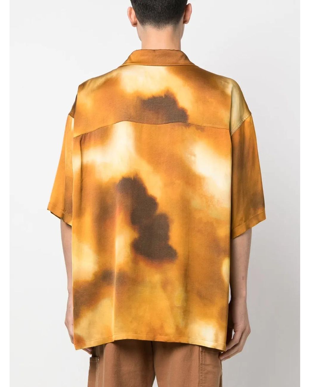Ambush Orange Short-sleeved Bowling Shirt - Unisex - Viscose