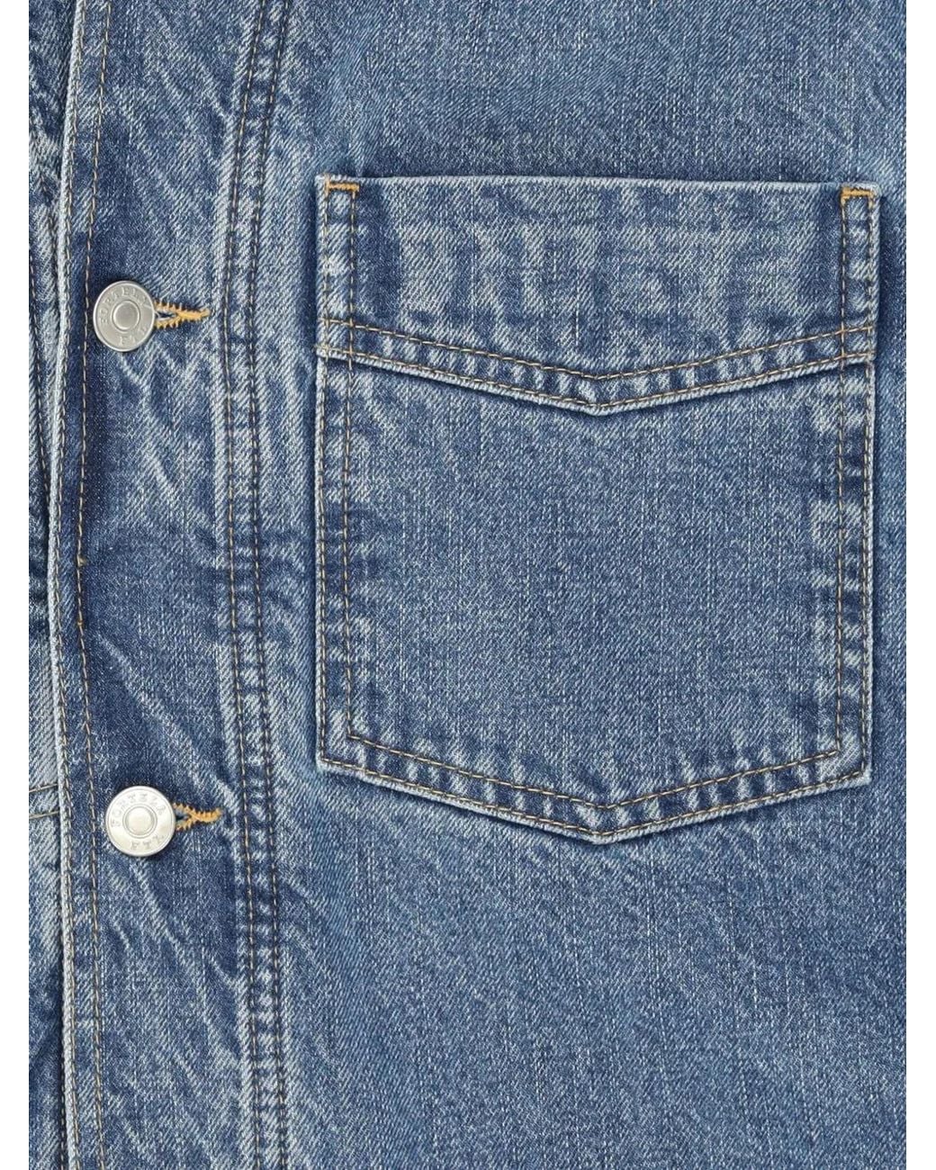 Fortela Blue Arapaho Stone-Wash Denim Jacket for men