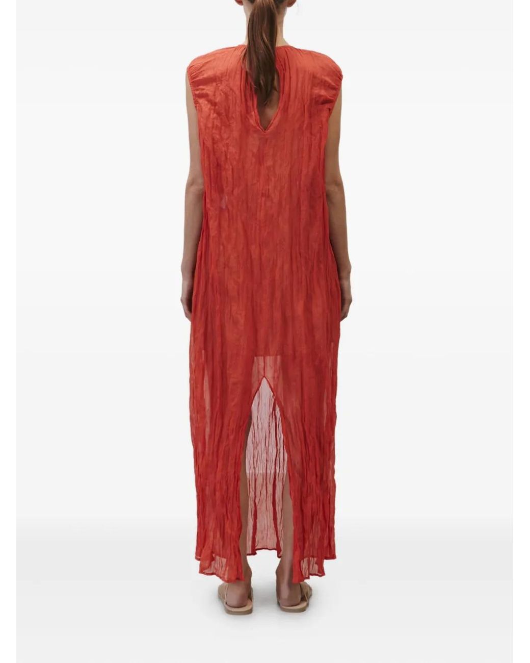 Alysi Red Sleeveless Maxi Dress