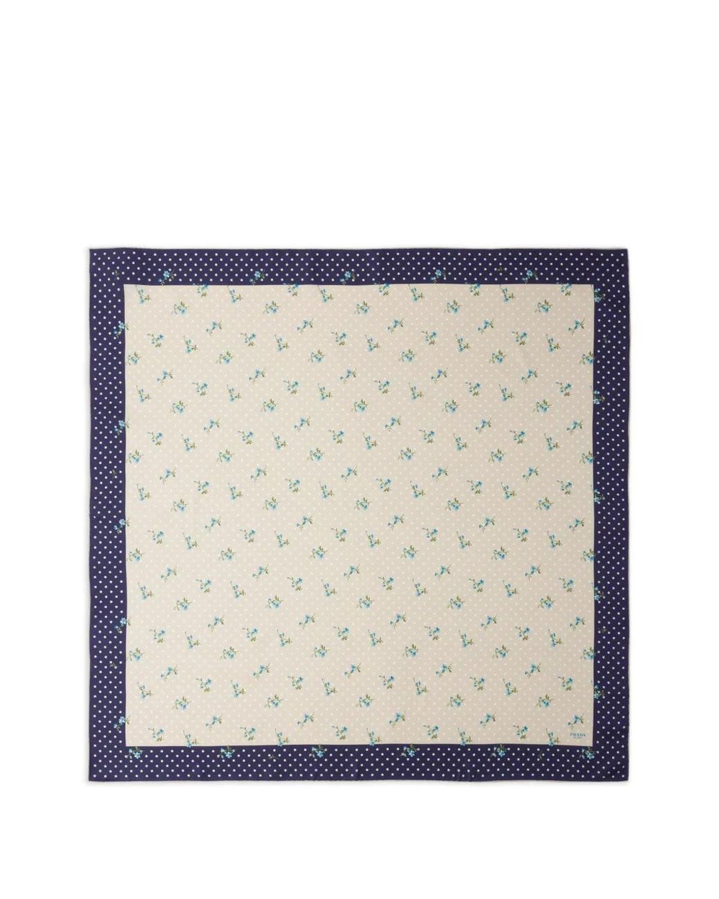 Prada Natural Printed Silk Twill Scarf 90