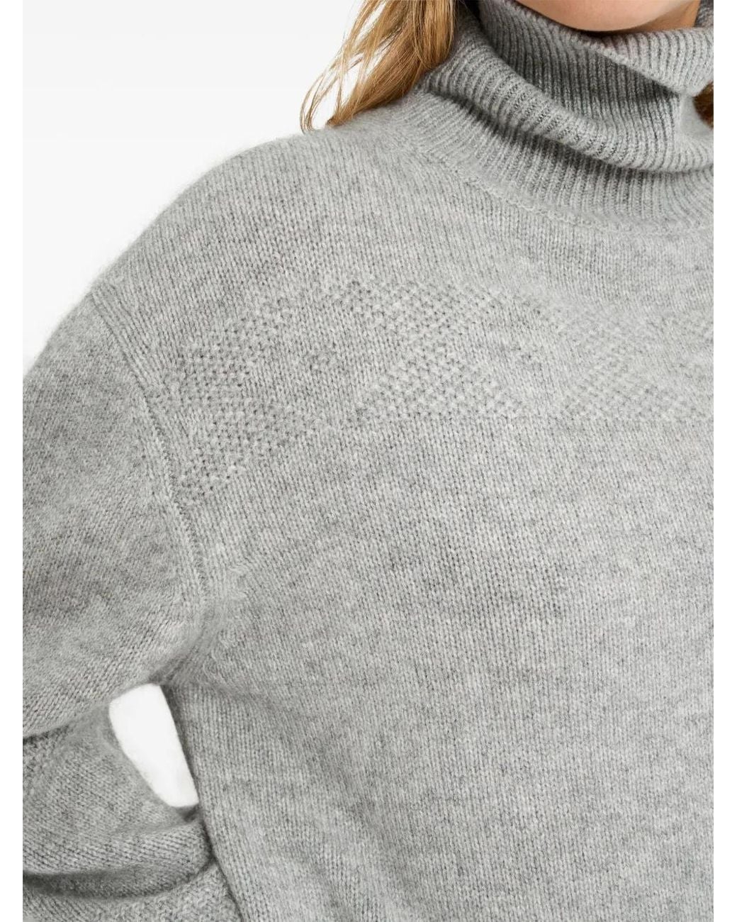 Pringle of Scotland Gray Turtleneck Cashmere Sweater