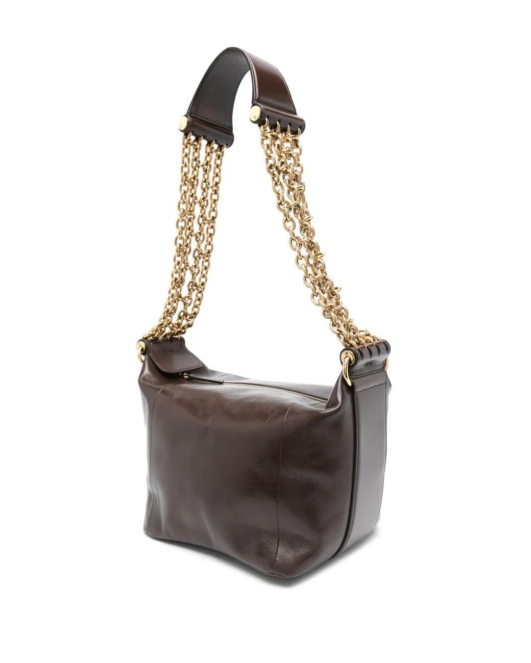 Chloé Brown Camera Chain Shoulder Bag