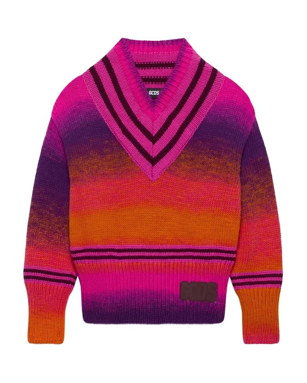 Gcds Red V-Neck Degrade Jumpers
