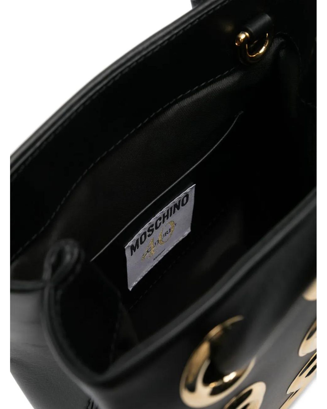 Moschino Black Ring-Hardware Mini Bag