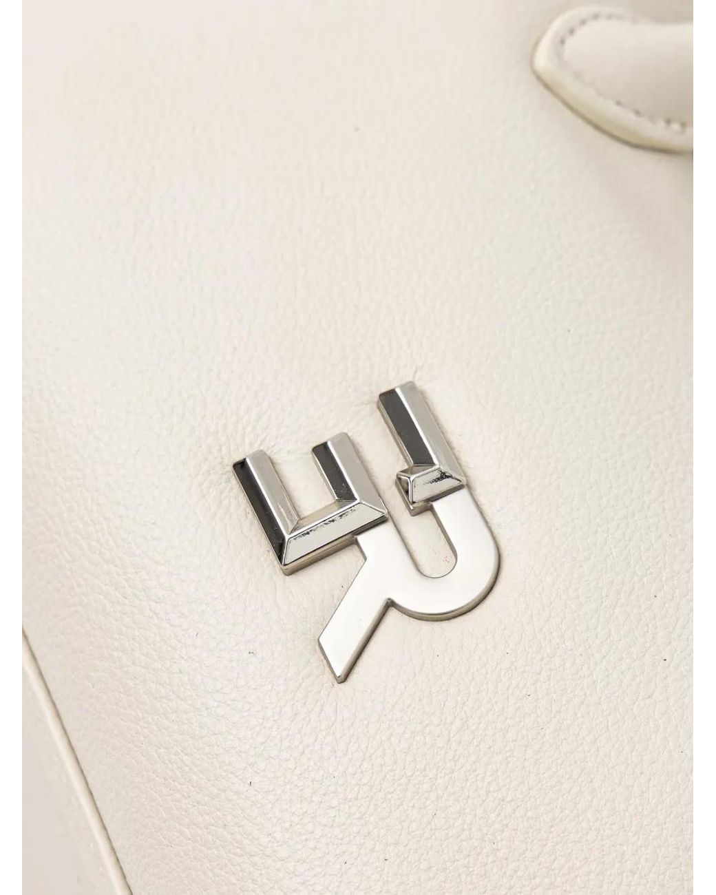 ERMANNO FIRENZE Natural Logo-Plaque Pebbled-Leather Tote Bag