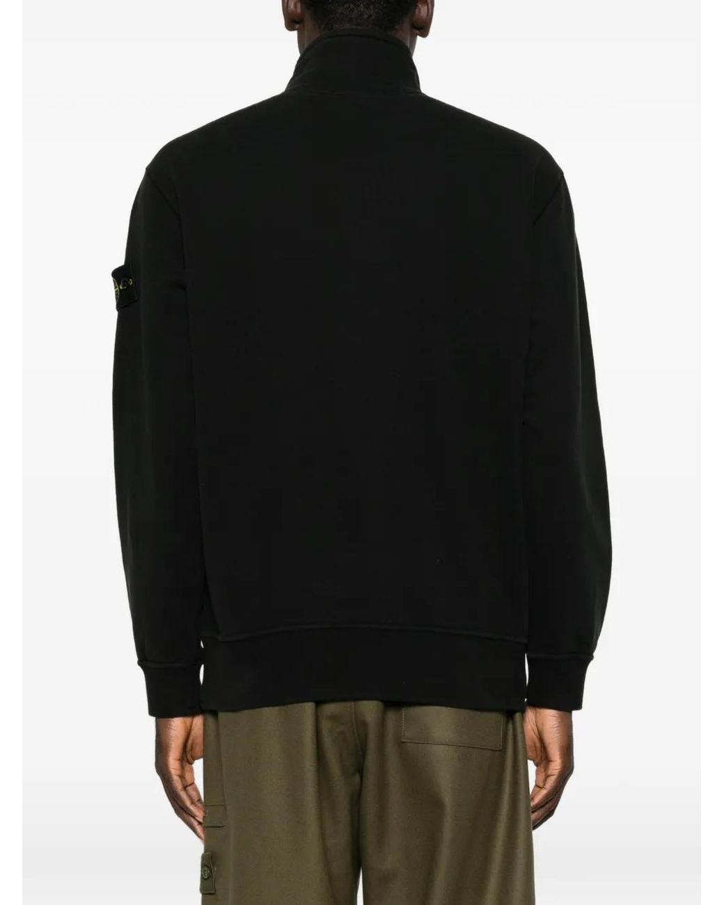 Pull Zippé À Patch Compass Stone Island pour homme en coloris Black