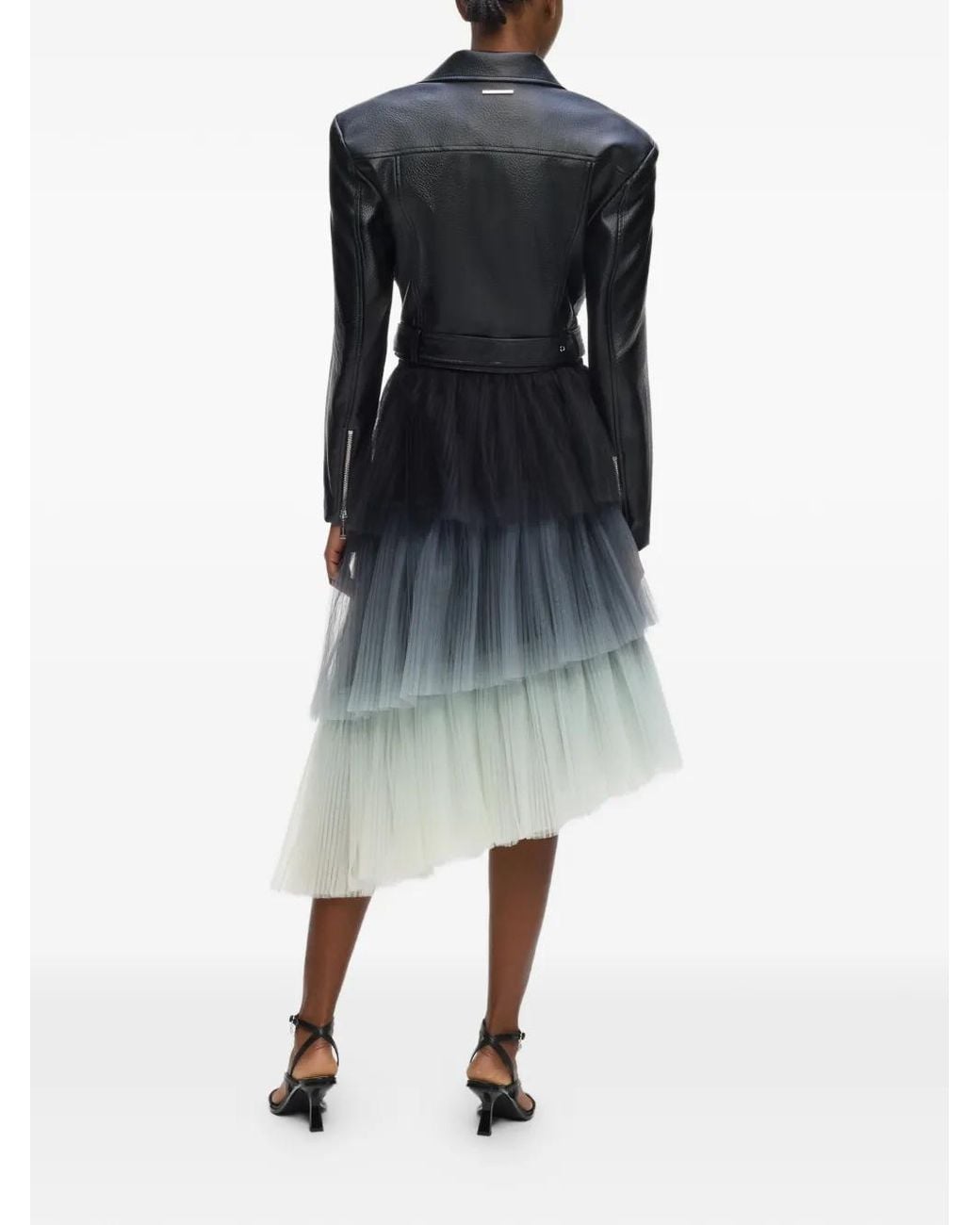 Karl Lagerfeld Black Asymmetric Tulle Skirt