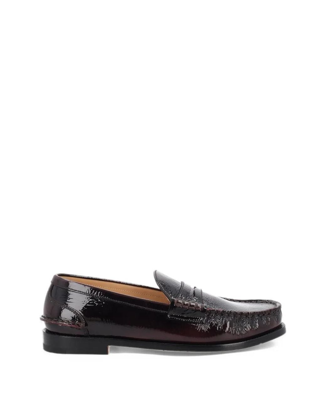 Premiata White Patent-Leather Loafers