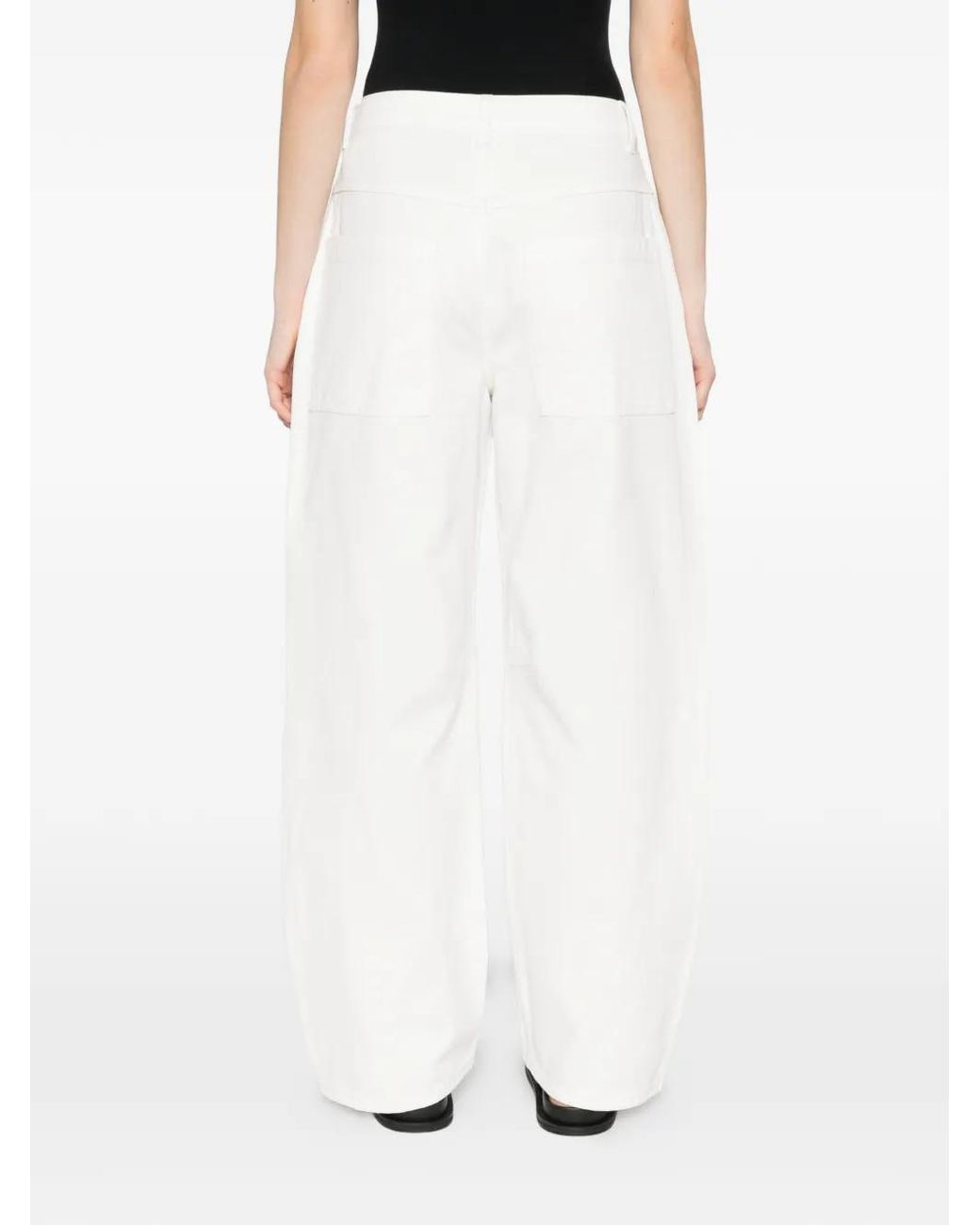 Herskind White Buttoned Wide-Leg Jeans