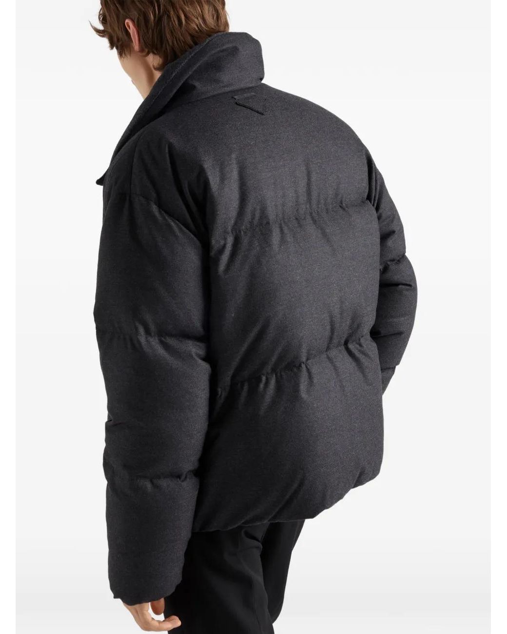 Prada Black Doudoune En Cachemire Poids Moyen for men