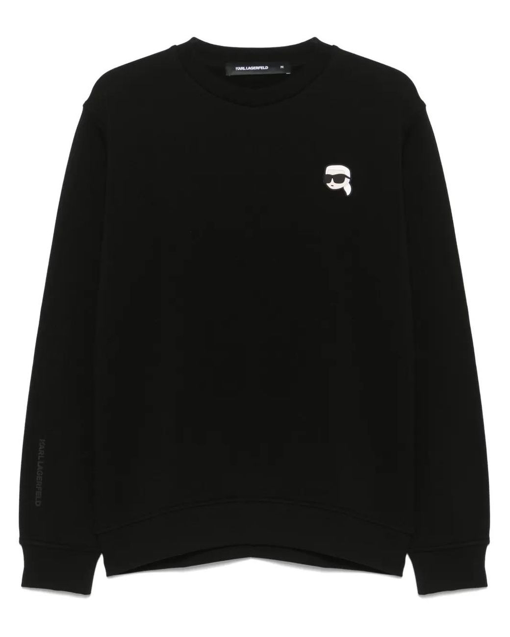 Karl Lagerfeld Black Karl Ikon-Patch Sweatshirt for men