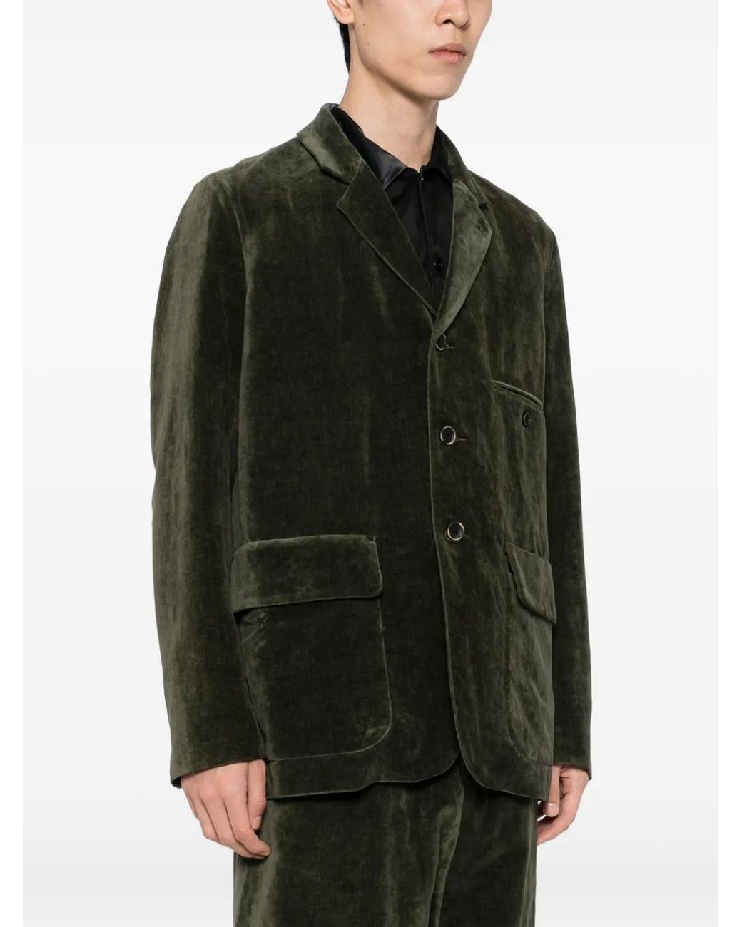 Uma Wang Black Velvet Blazer for men