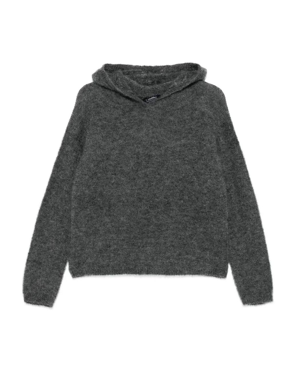 Max Mara Hoodie Met Capuchon En Textuur in het Gray