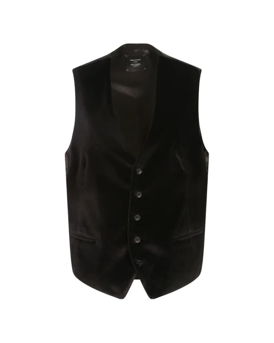 Chaleco De Terciopelo Tagliatore de hombre de color Black