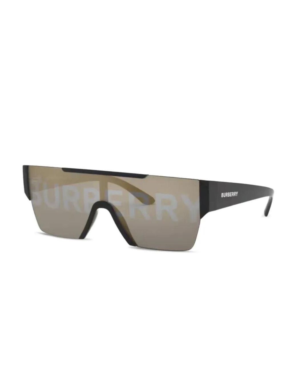 Burberry Gray Be4291 Logo-Lettering Shield Sunglasses for men